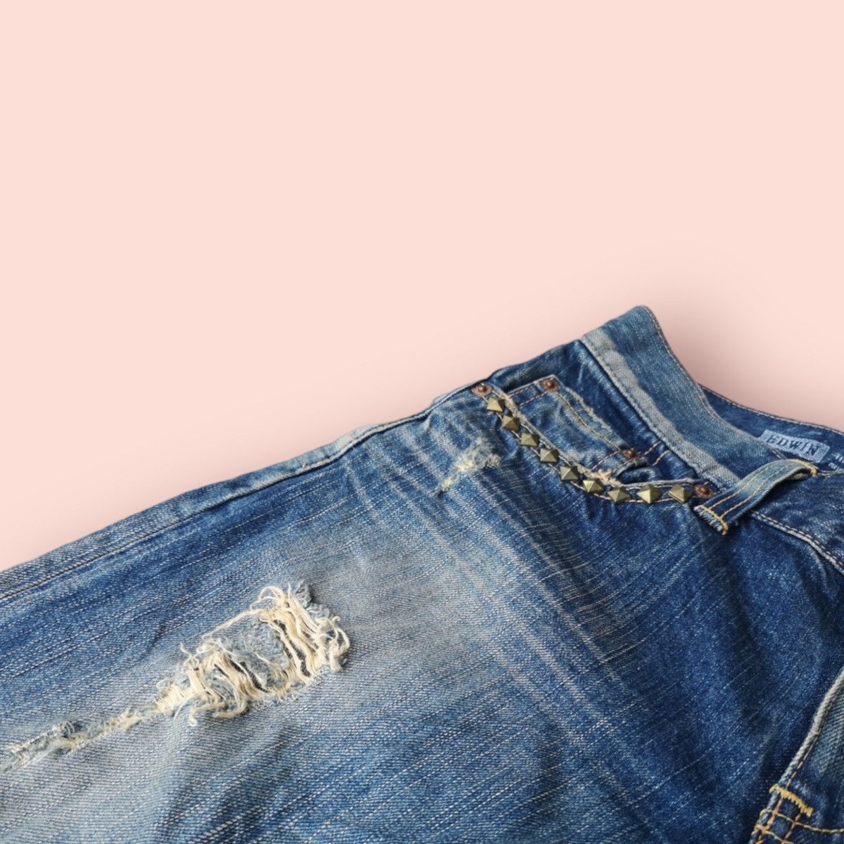 Edwin × If Six Was Nine VINTAGE EDWIN 53533 DISTRESSED REBEL JEANS Size US 28 / EU 44 - 25 Thumbnail