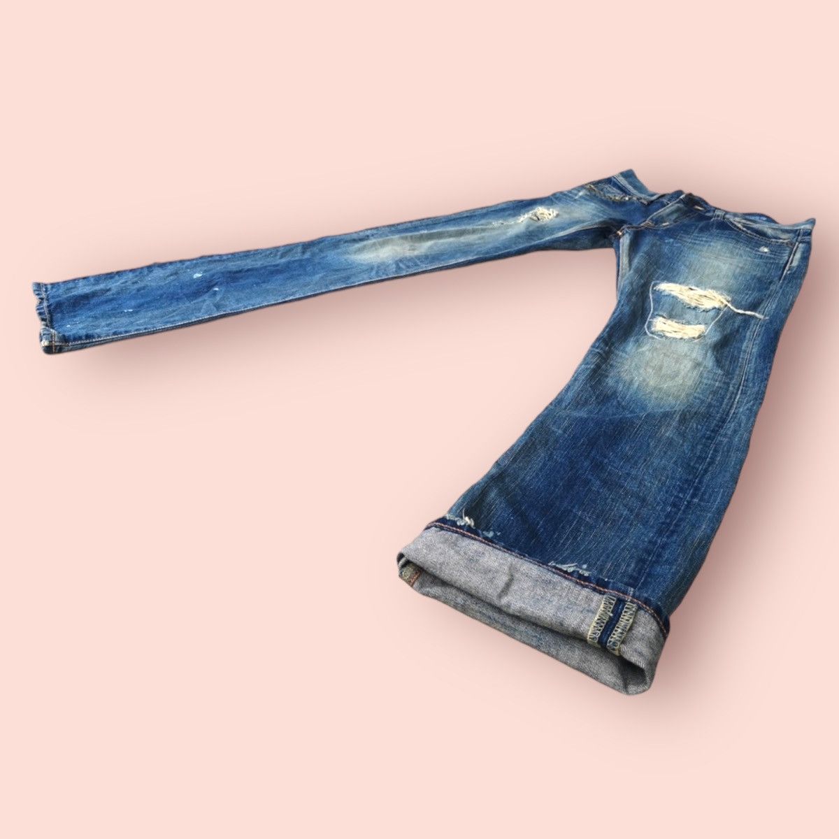 Edwin × If Six Was Nine VINTAGE EDWIN 53533 DISTRESSED REBEL JEANS Size US 28 / EU 44 - 10 Thumbnail