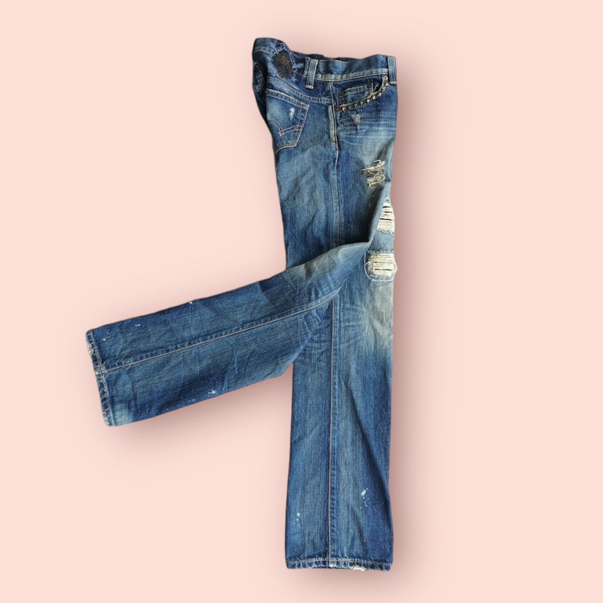 Edwin × If Six Was Nine VINTAGE EDWIN 53533 DISTRESSED REBEL JEANS Size US 28 / EU 44 - 5 Thumbnail