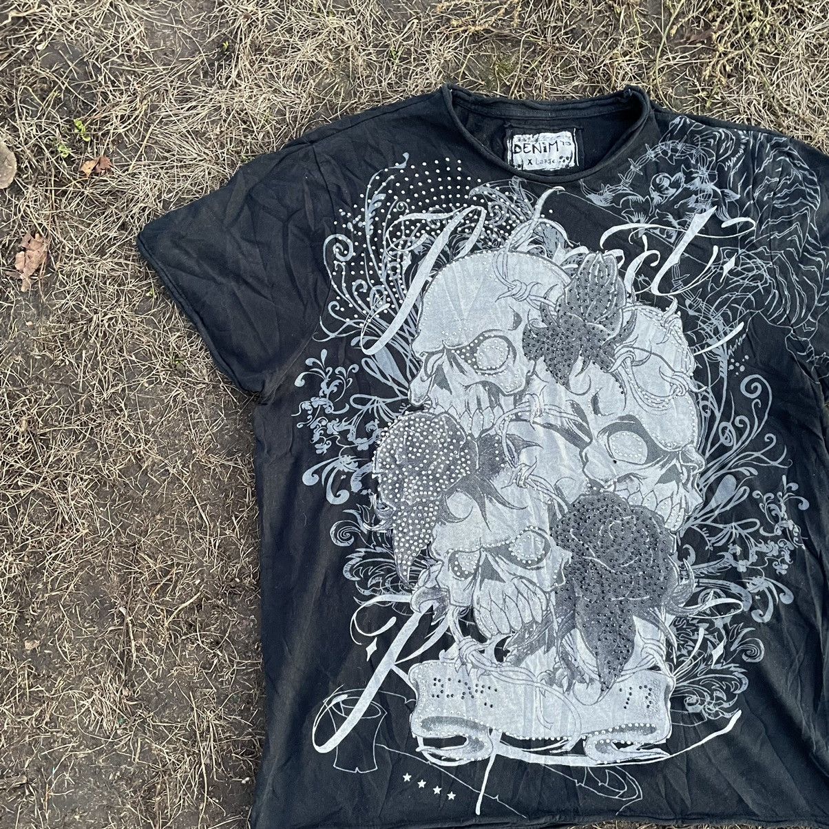 Vintage Vintage Y2K Graphic Tee Skull Horror Grunge Dark Aesthetic M Size US M / EU 48-50 / 2 - 2 Thumbnail