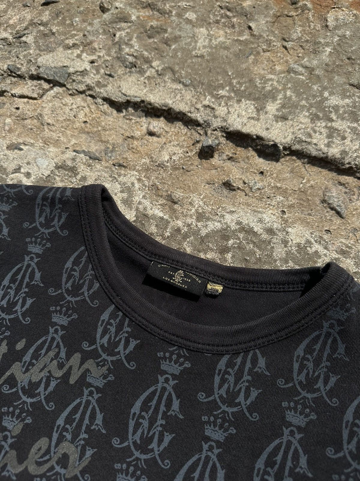 Christian Audigier × Ed Hardy Vintage Y2K Christian Audigier Women’s Monogram T-Shirt Size M / US 6-8 / IT 42-44 - 3 Thumbnail