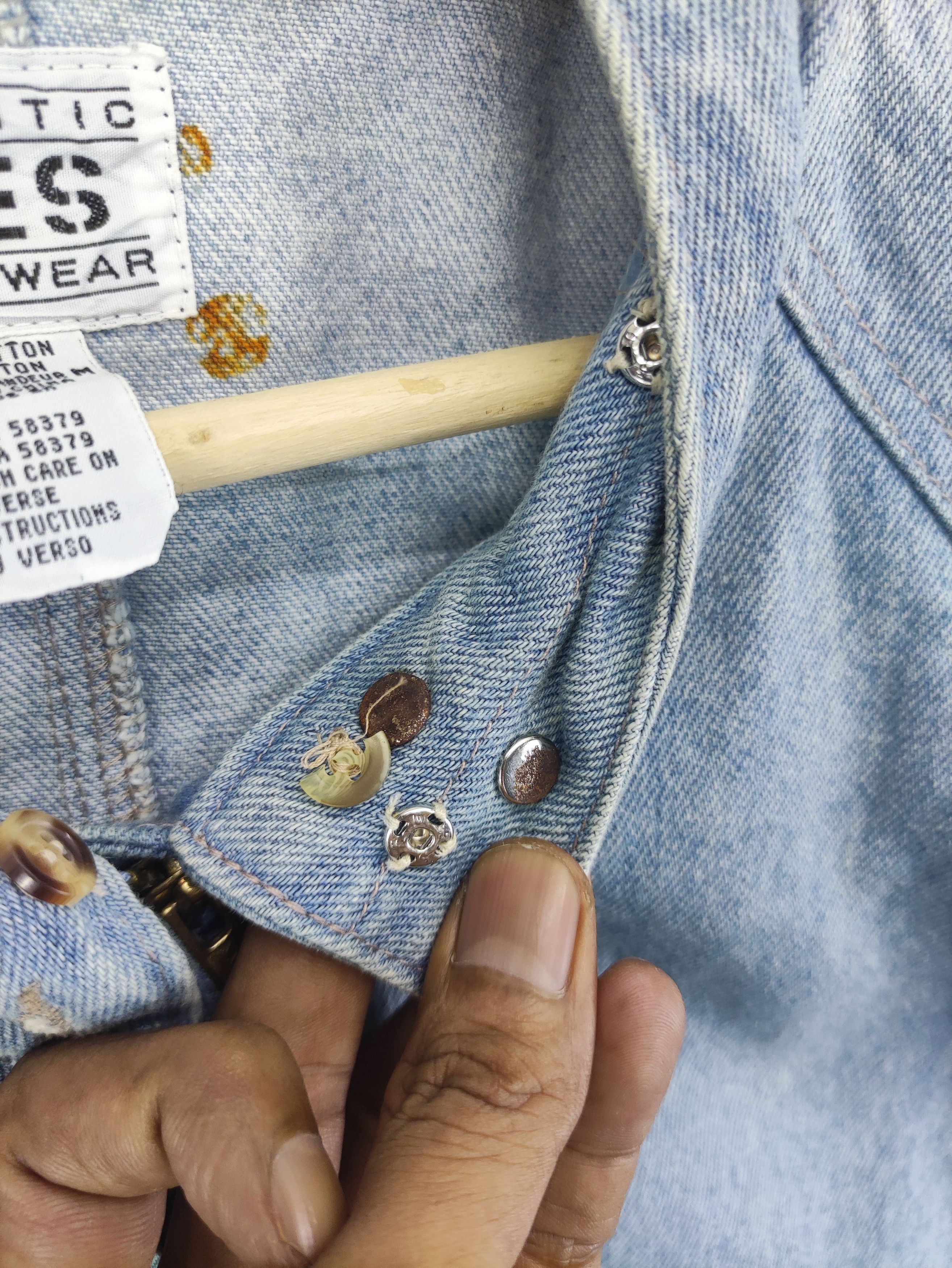 Denime Vintage Tres Sportswear Denim Jacket Zipper Size XL / US 12-14 / IT 48-50 - 4 Thumbnail