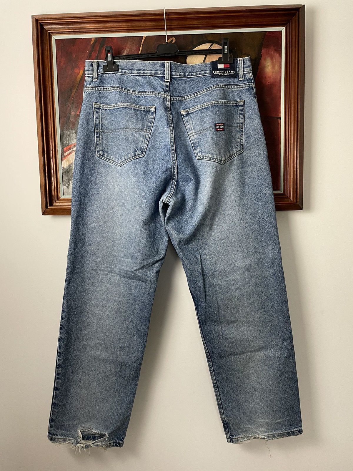 Streetwear Tommy Hilfiger Vintage Tommy Hilfiger Vintage 90s Baggy Jeans Rap Skate Streetwear Grailed