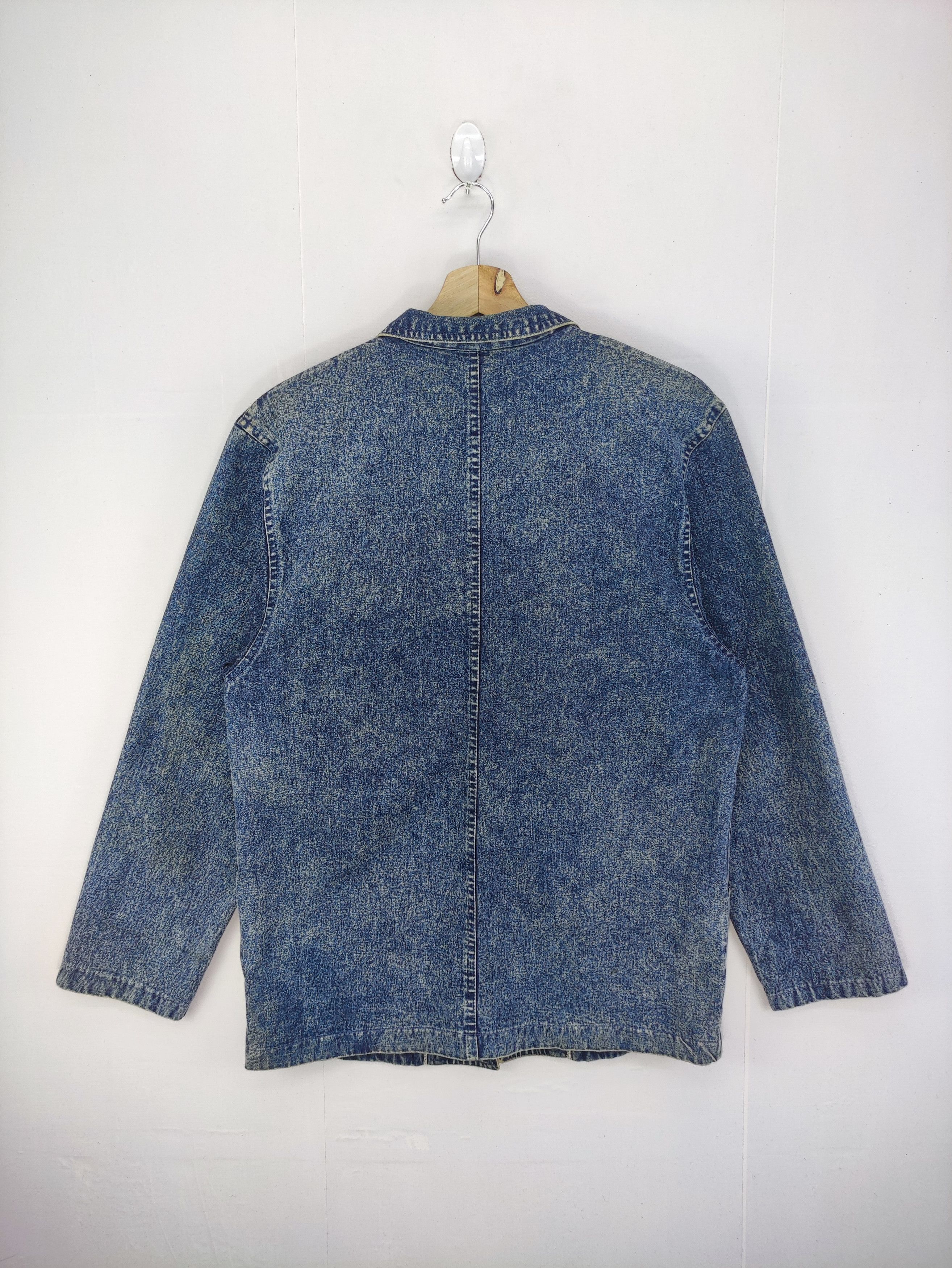 Denime Vintage 90s Denim Jacket Embroidered Logo Size M / US 6-8 / IT 42-44 - 6 Thumbnail