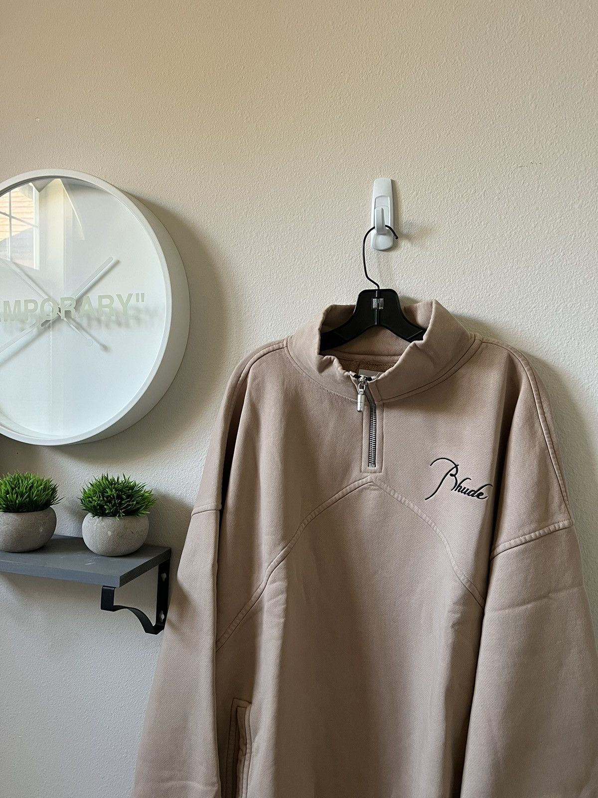 Rhude Rhude Quarter Zip Embroidered Logo Sweatshirt Size US L / EU 52-54 / 3 - 3 Thumbnail