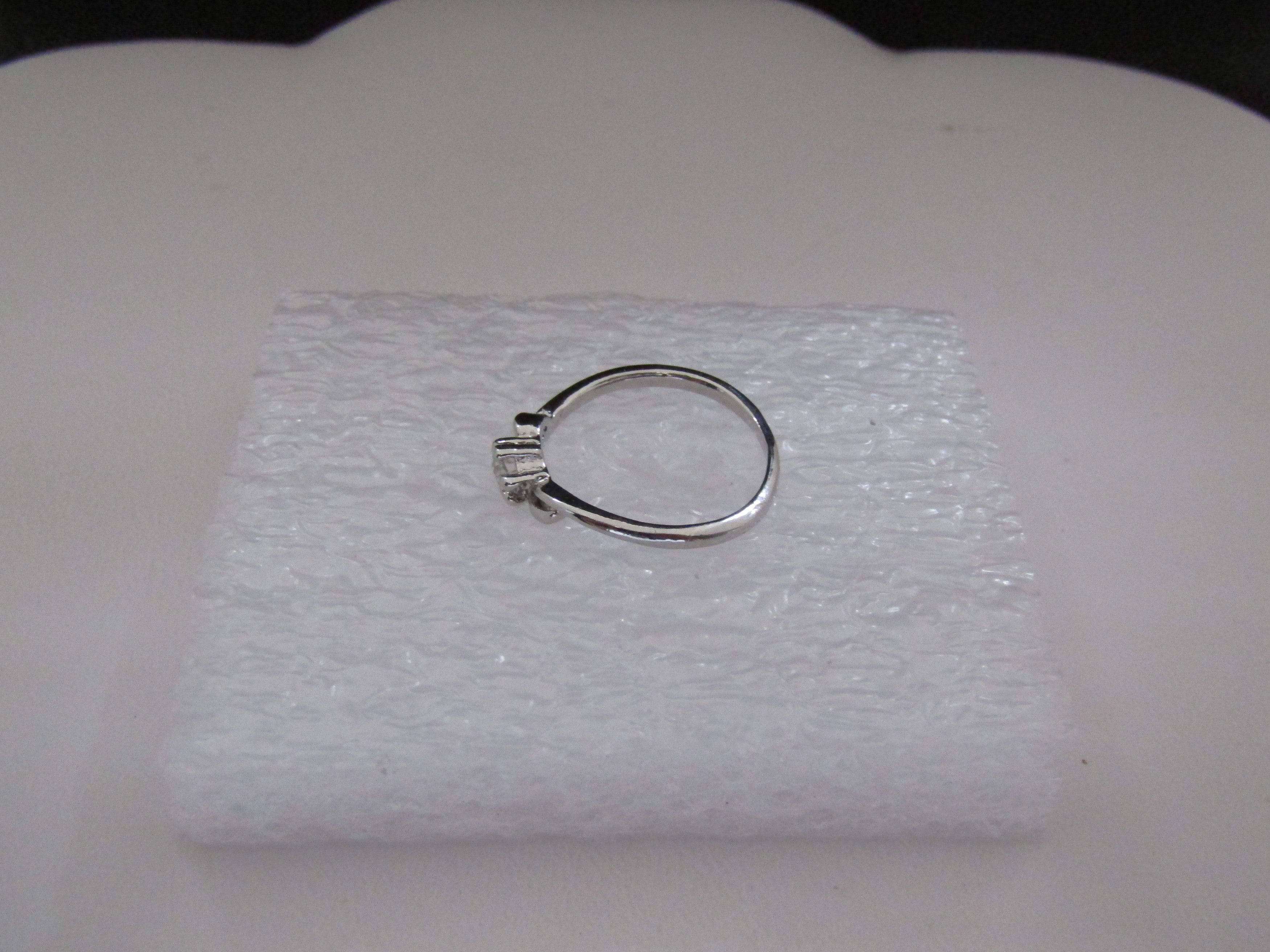 Jewelry Small Clear CZ Tibetan Silver Ring - Size 8 Size ONE SIZE - 2 Thumbnail