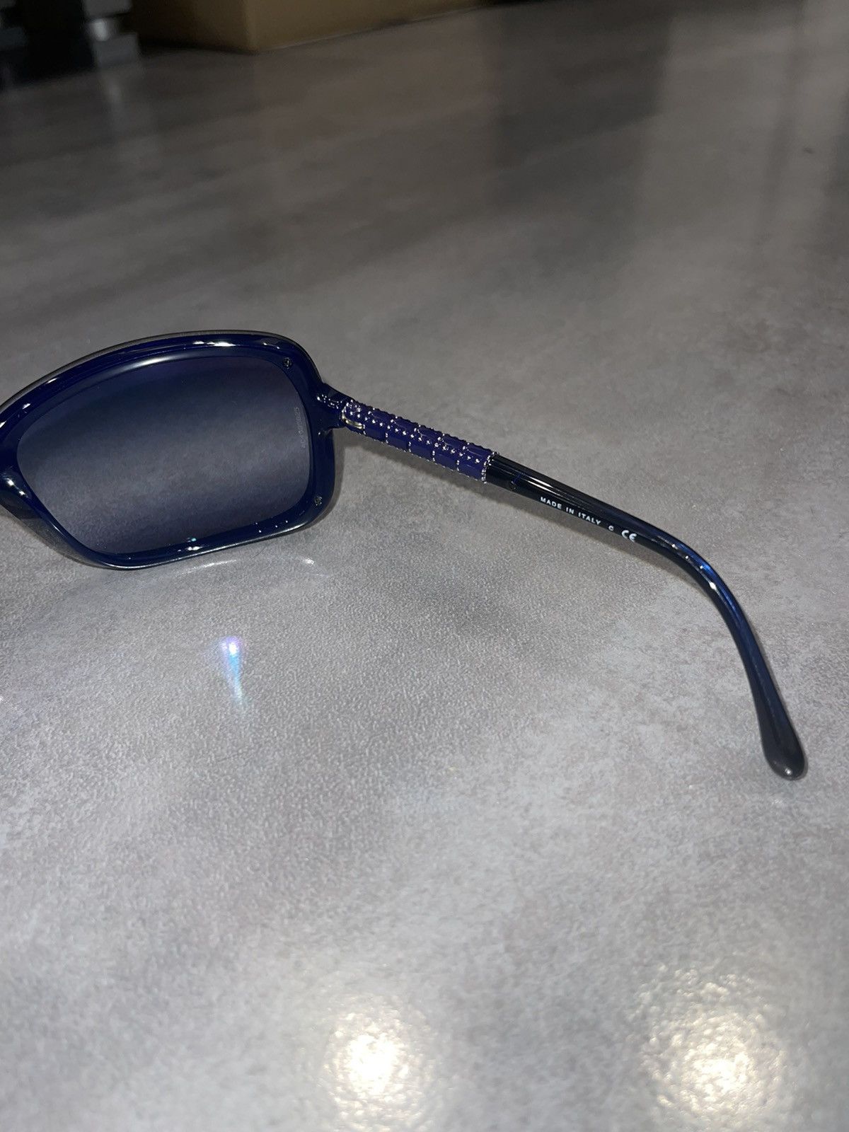 Chanel Chanel 6036 C.503/42 Dark Blue Shield Sunglasses Size ONE SIZE - 10 Thumbnail