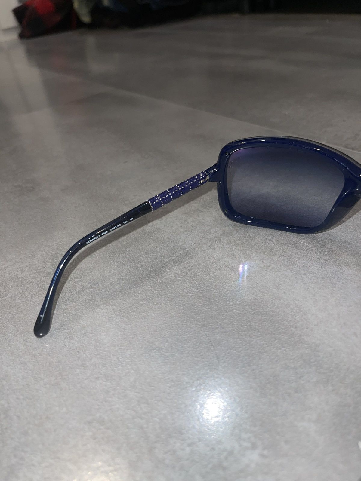 Chanel Chanel 6036 C.503/42 Dark Blue Shield Sunglasses Size ONE SIZE - 12 Thumbnail