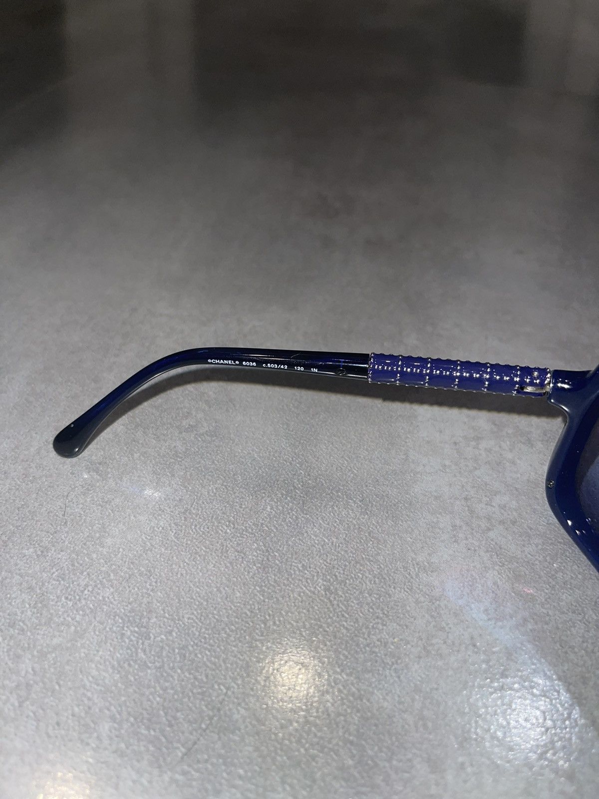 Chanel Chanel 6036 C.503/42 Dark Blue Shield Sunglasses Size ONE SIZE - 13 Thumbnail