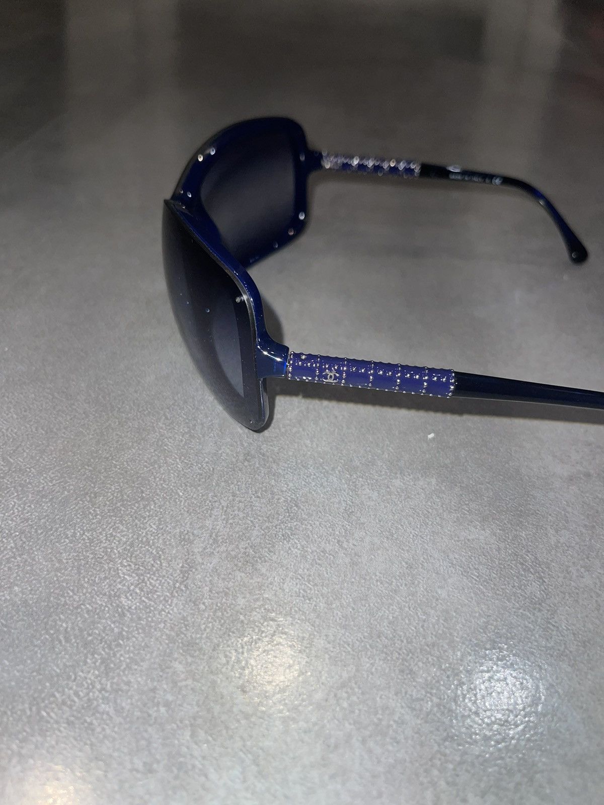Chanel Chanel 6036 C.503/42 Dark Blue Shield Sunglasses Size ONE SIZE - 6 Thumbnail