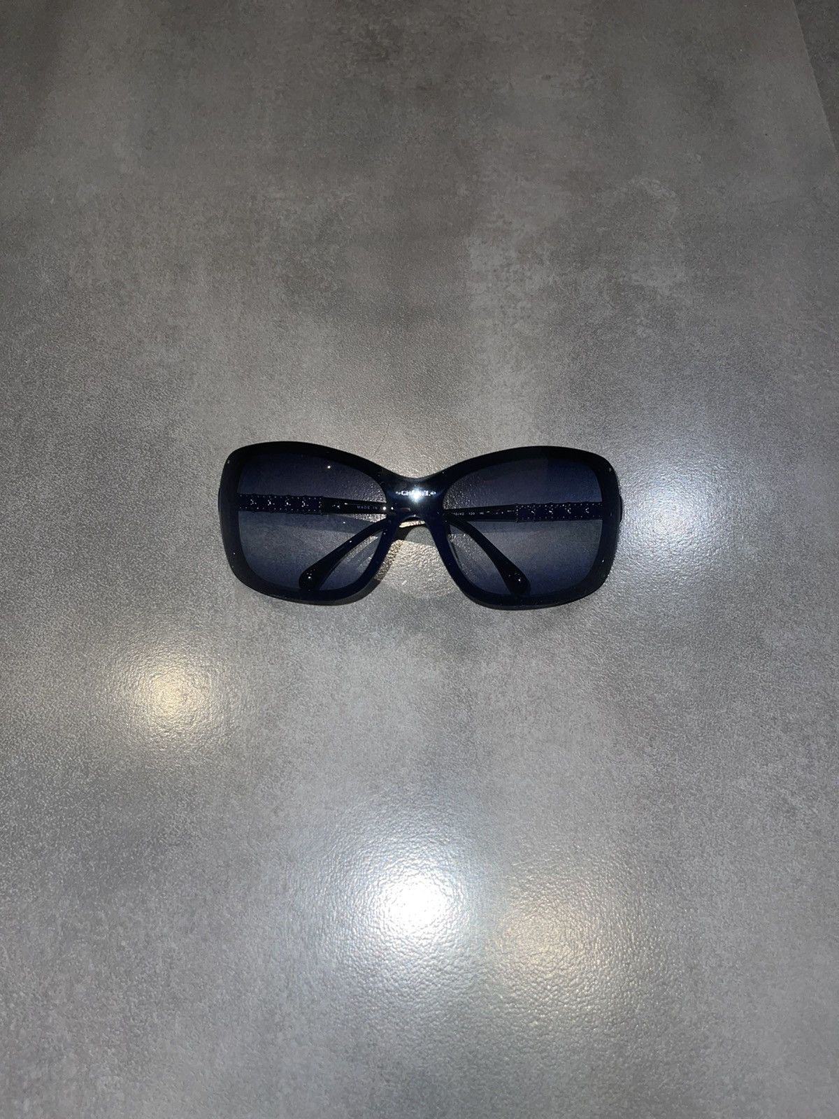 Chanel Chanel 6036 C.503/42 Dark Blue Shield Sunglasses Size ONE SIZE - 4 Thumbnail