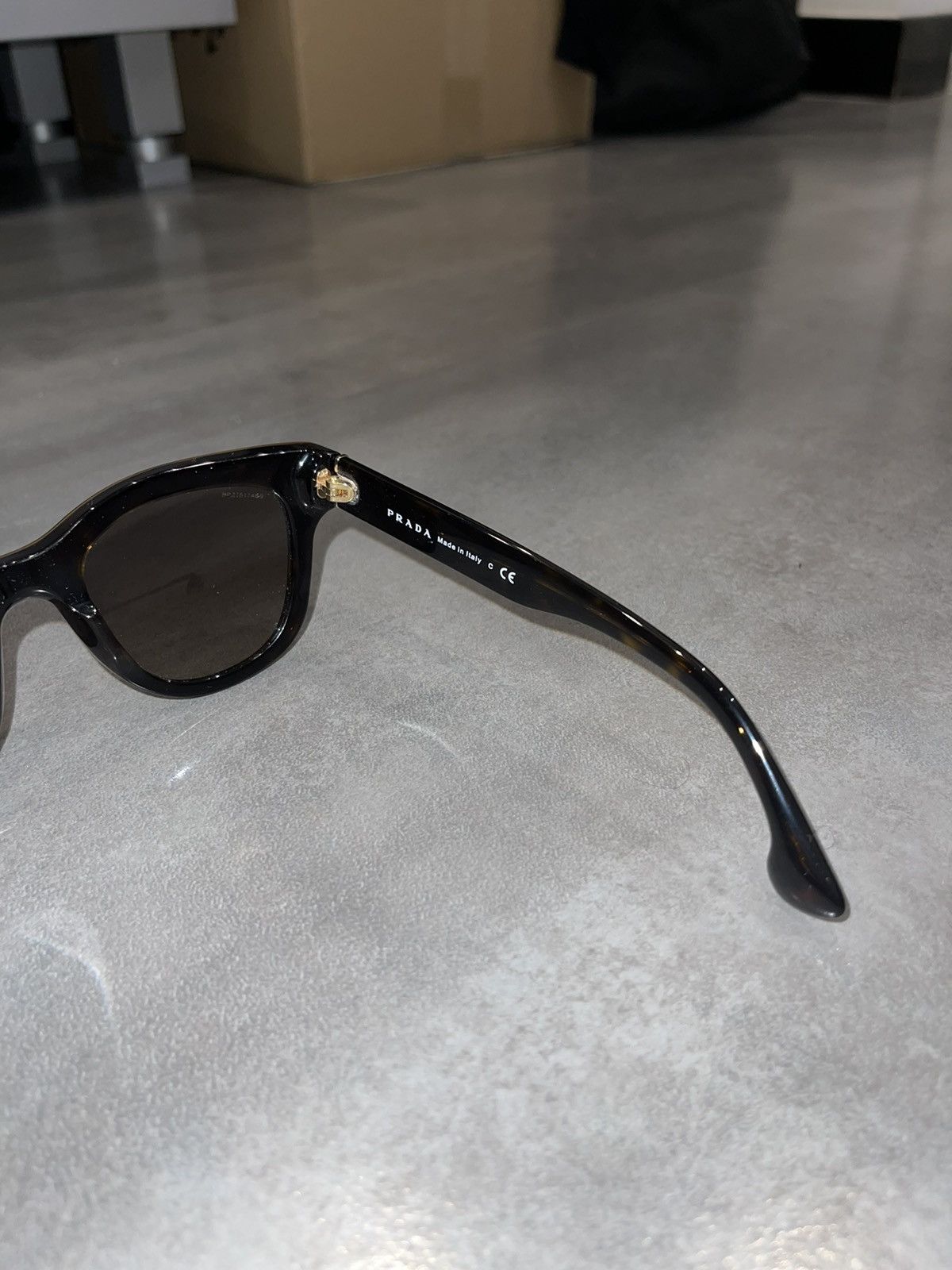 Prada Prada SPR27P MA4-1X1 Tiger Black Sunglasses Size ONE SIZE - 10 Thumbnail
