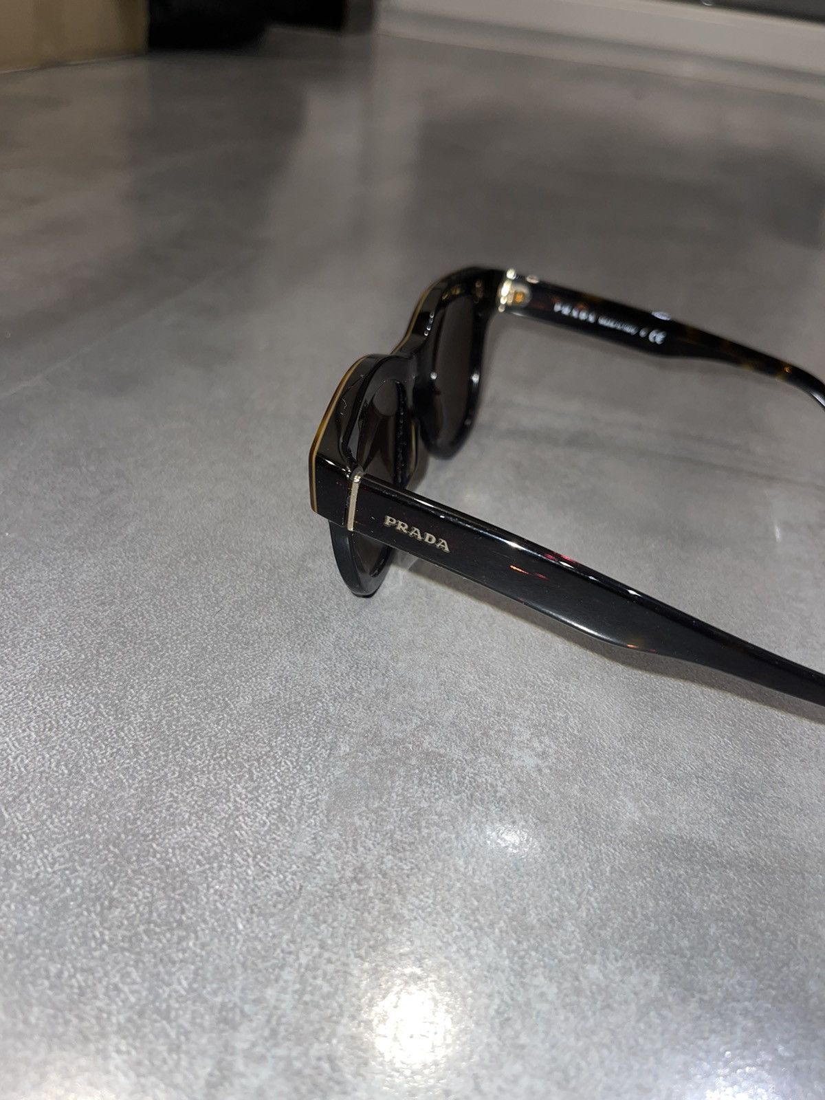 Prada Prada SPR27P MA4-1X1 Tiger Black Sunglasses Size ONE SIZE - 6 Thumbnail