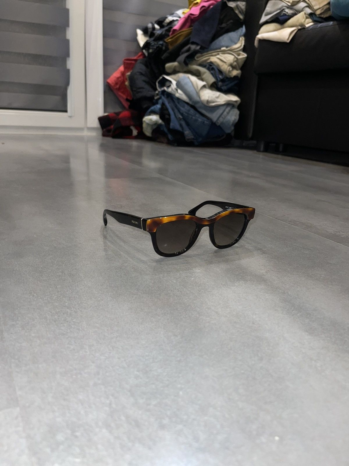 Prada Prada SPR27P MA4-1X1 Tiger Black Sunglasses Size ONE SIZE - 3 Thumbnail