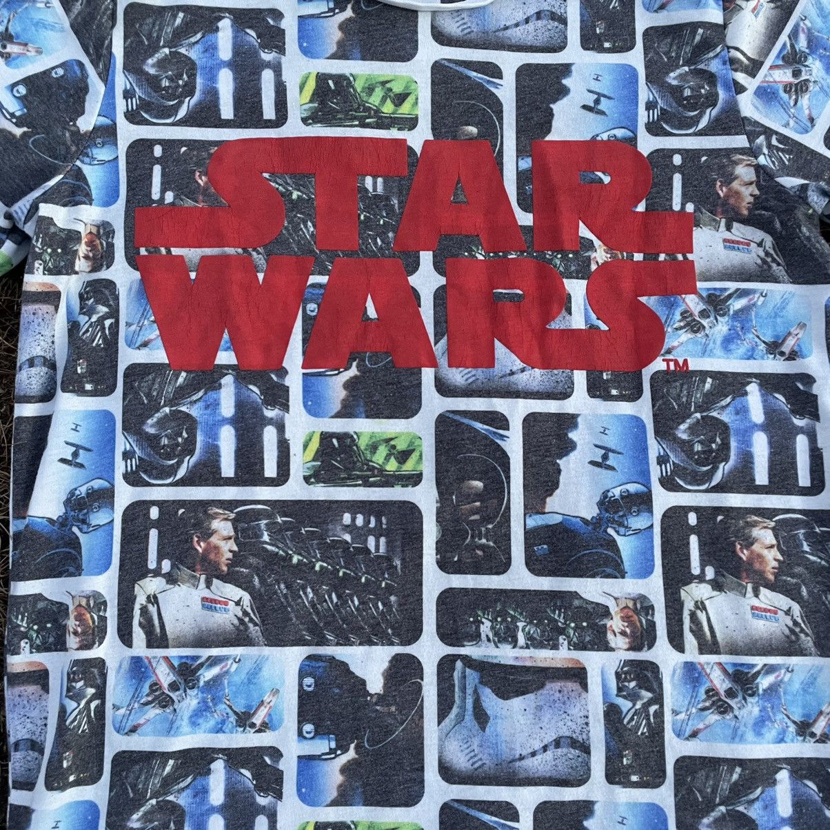Vintage Y2K Star Wars All Over Print Graphic Tee Streetwear Slim S Size US S / EU 44-46 / 1 - 4 Thumbnail