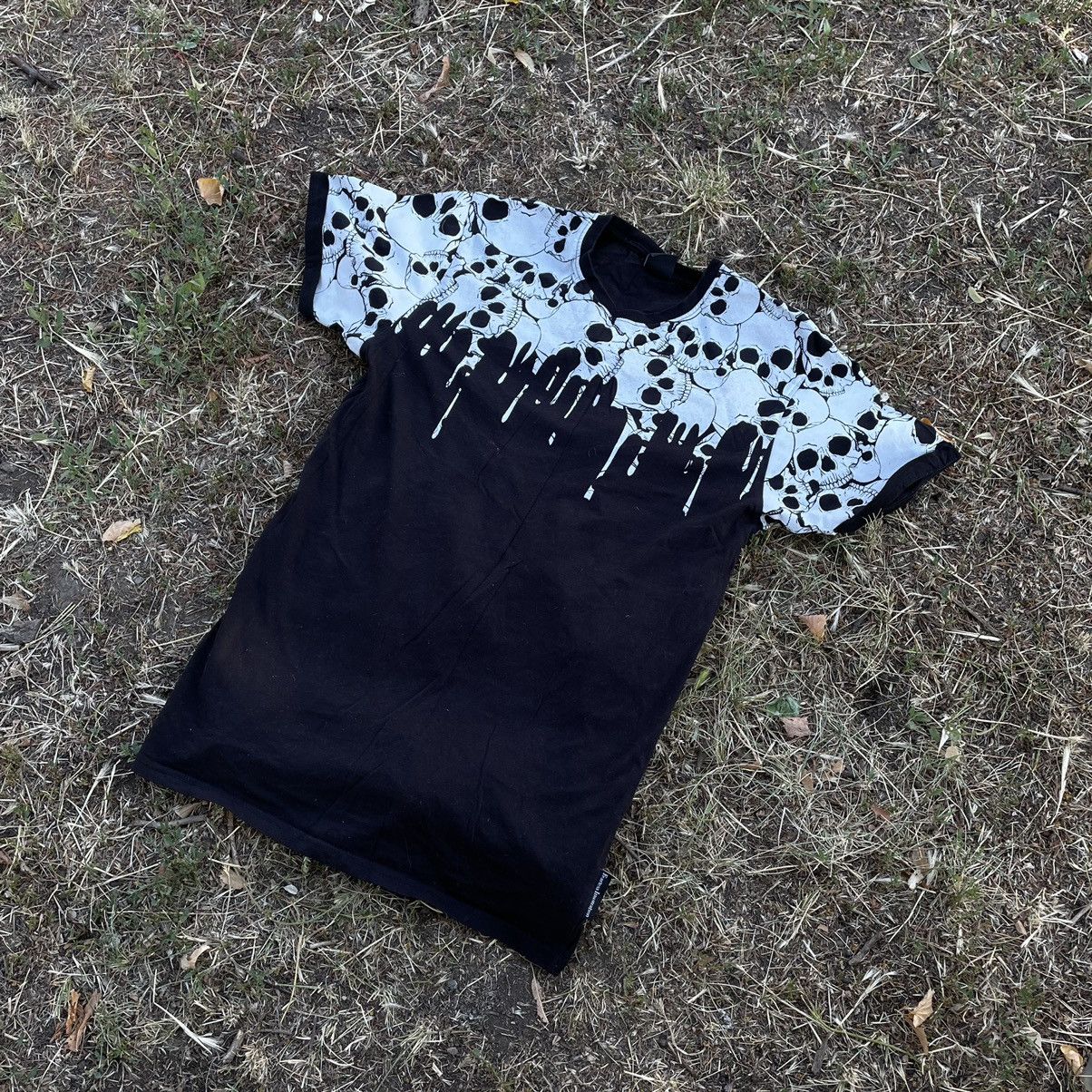 Vintage Y2K Splatter All Over Print Graphic Tee Streetwear Tapered M Size US M / EU 48-50 / 2 - 5 Thumbnail