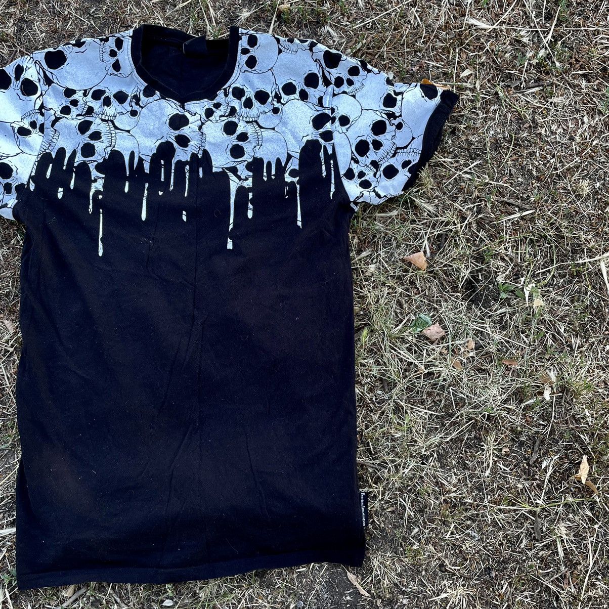 Vintage Y2K Splatter All Over Print Graphic Tee Streetwear Tapered M Size US M / EU 48-50 / 2 - 3 Thumbnail