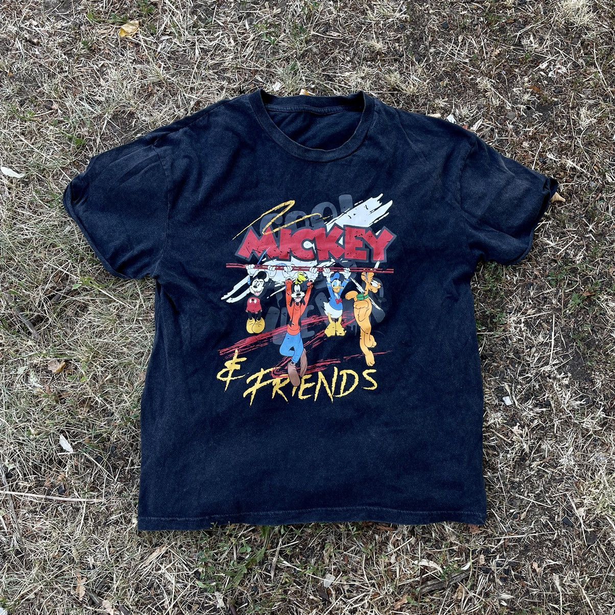 Vintage Vintage Y2K Mickey Mouse Graphic Tee Sun Faded Skate Slim S Size US S / EU 44-46 / 1 - 1 Thumbnail