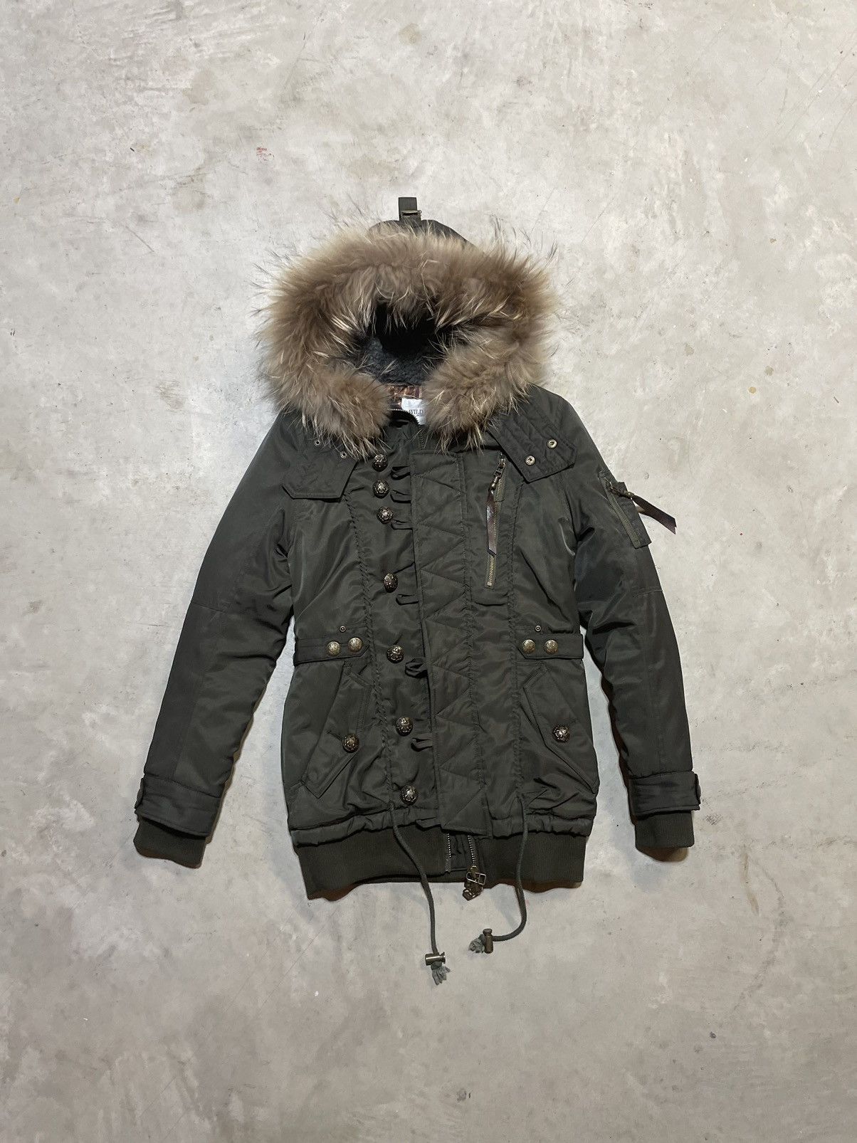image of Avant Garde x Le Grande Bleu L G B Wild Party Faux Fur Coat in Dark Green, Men's (Size Small)