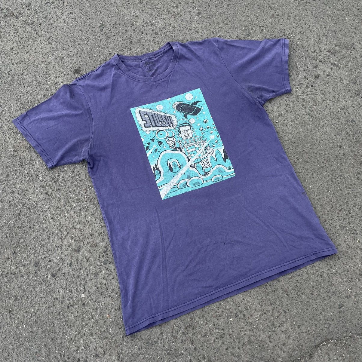 Vintage Vintage Y2K Stussy Daniel Clowes Graphic Tee Grunge Purple M Size US M / EU 48-50 / 2 - 4 Thumbnail