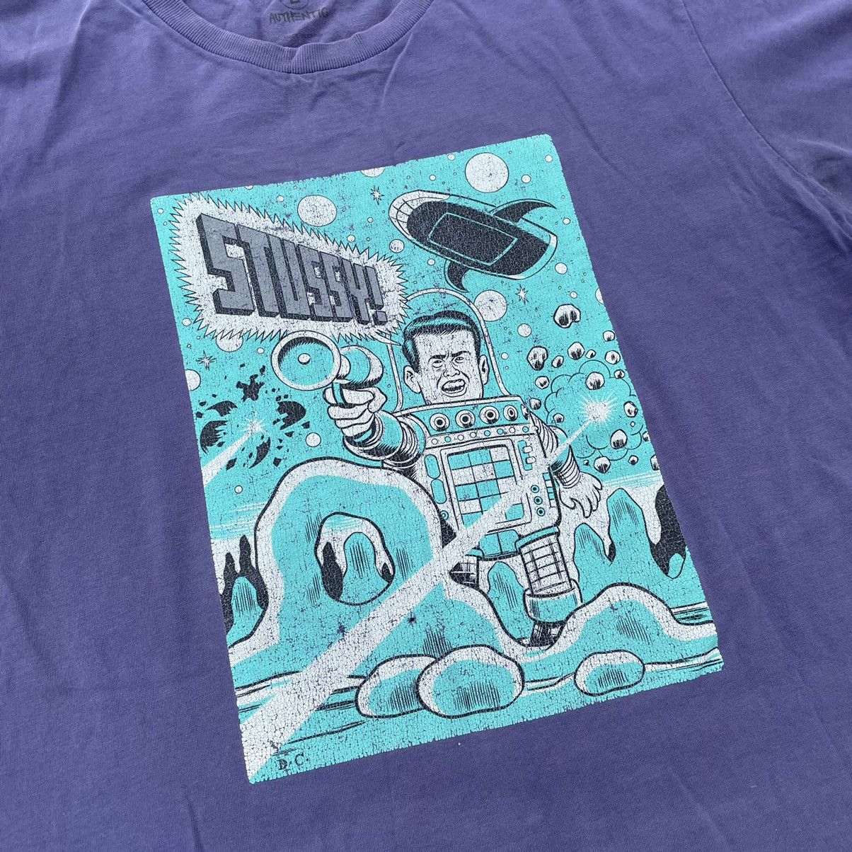 Vintage Vintage Y2K Stussy Daniel Clowes Graphic Tee Grunge Purple M Size US M / EU 48-50 / 2 - 5 Thumbnail