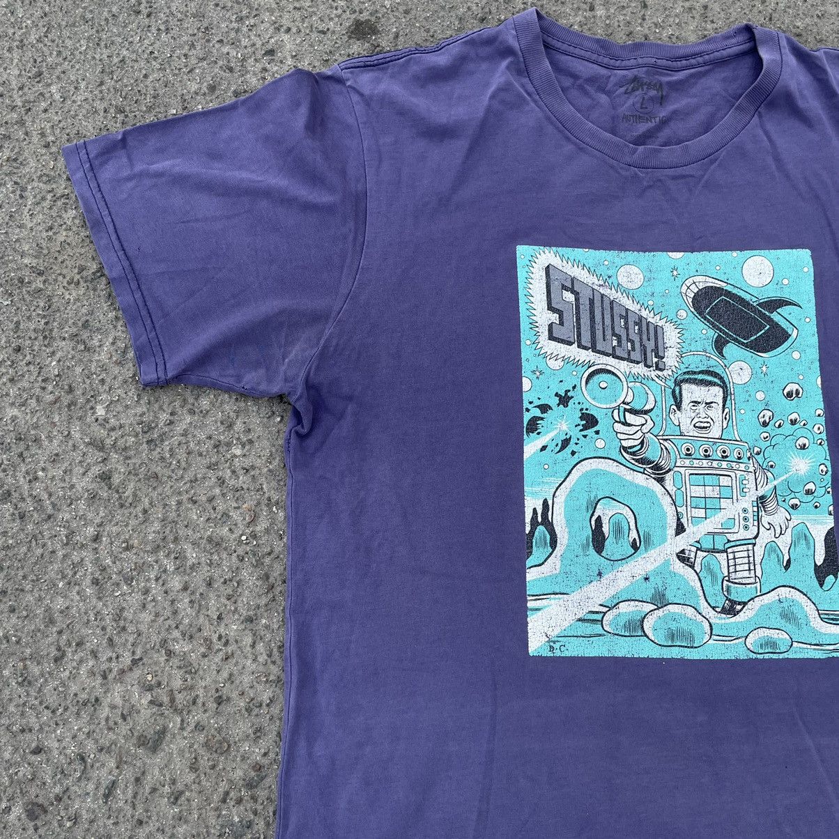 Vintage Vintage Y2K Stussy Daniel Clowes Graphic Tee Grunge Purple M Size US M / EU 48-50 / 2 - 2 Thumbnail
