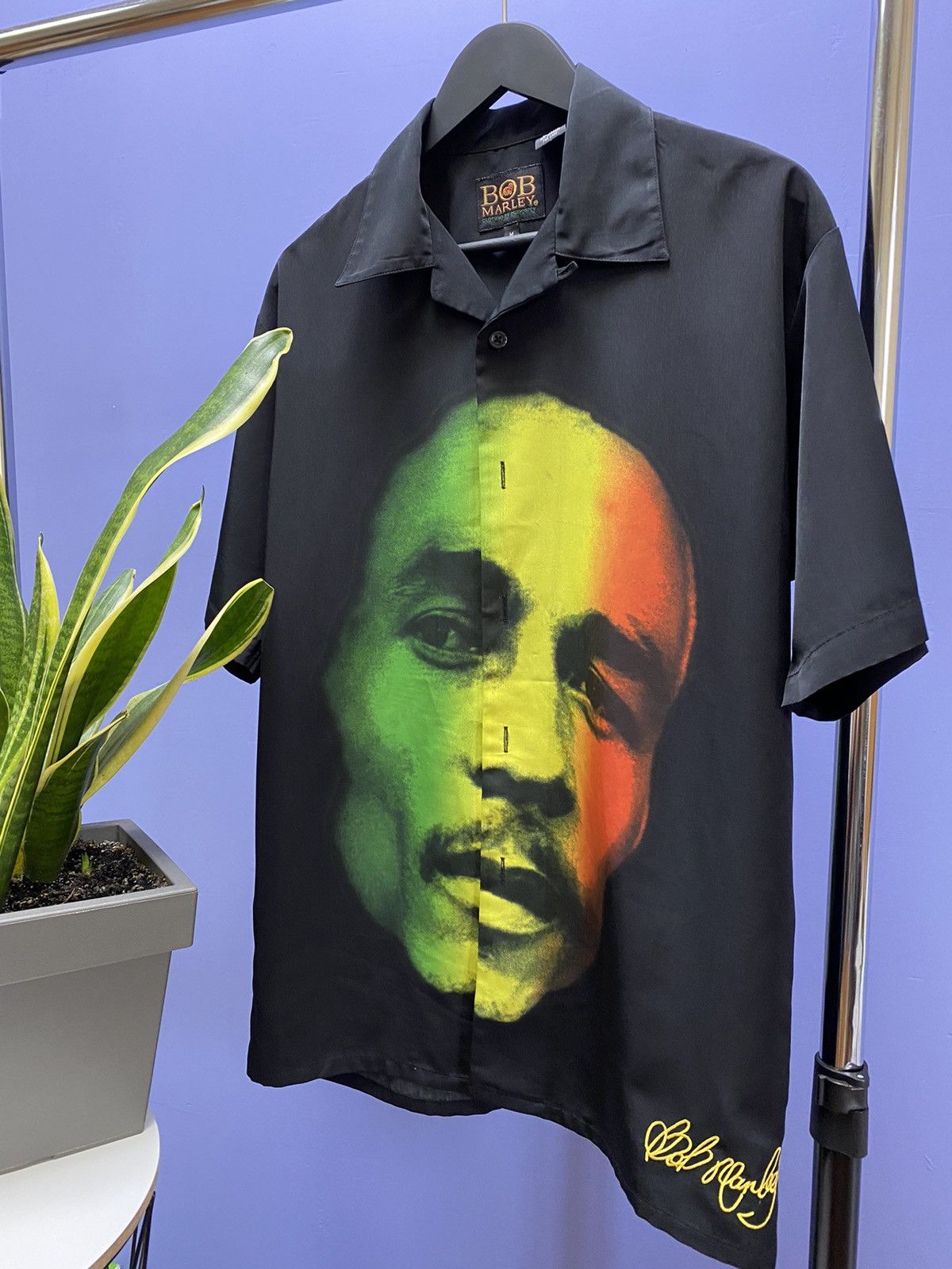 Bob Marley Bob Marley Short Sleeve Shirt Big Logo Face Men Black M Size US M / EU 48-50 / 2 - 2 Thumbnail