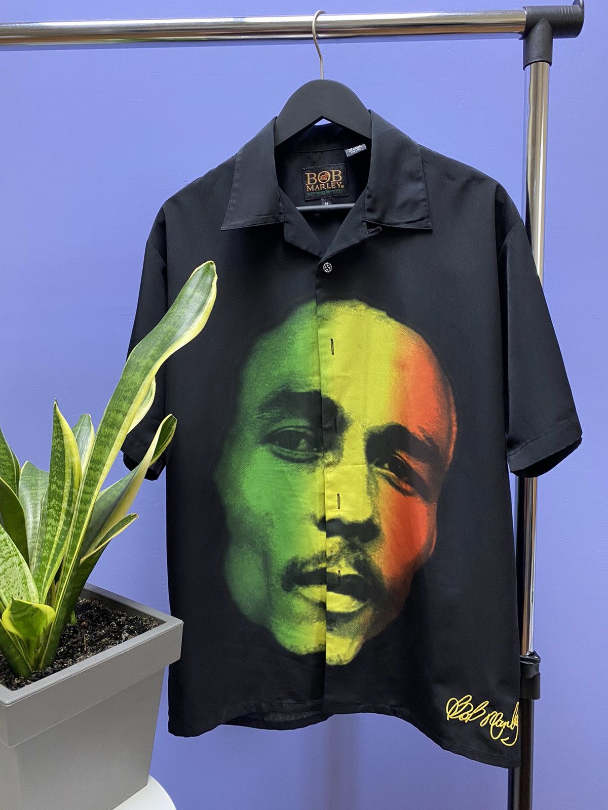 Bob Marley Bob Marley Short Sleeve Shirt Big Logo Face Men Black M Size US M / EU 48-50 / 2 - 1 Thumbnail