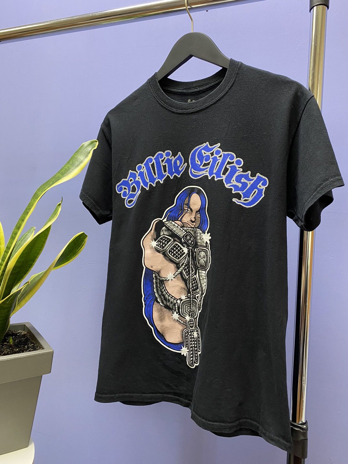 Band Tees Billie Eilish 2019 Tour T Shirt Unisex M Big Logo Size US M / EU 48-50 / 2 - 2 Thumbnail