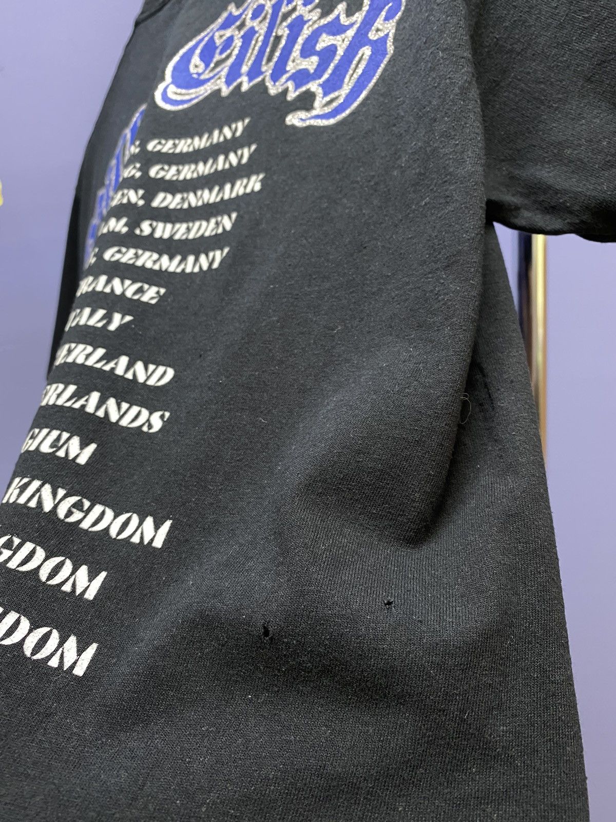 Band Tees Billie Eilish 2019 Tour T Shirt Unisex M Big Logo Size US M / EU 48-50 / 2 - 18 Thumbnail