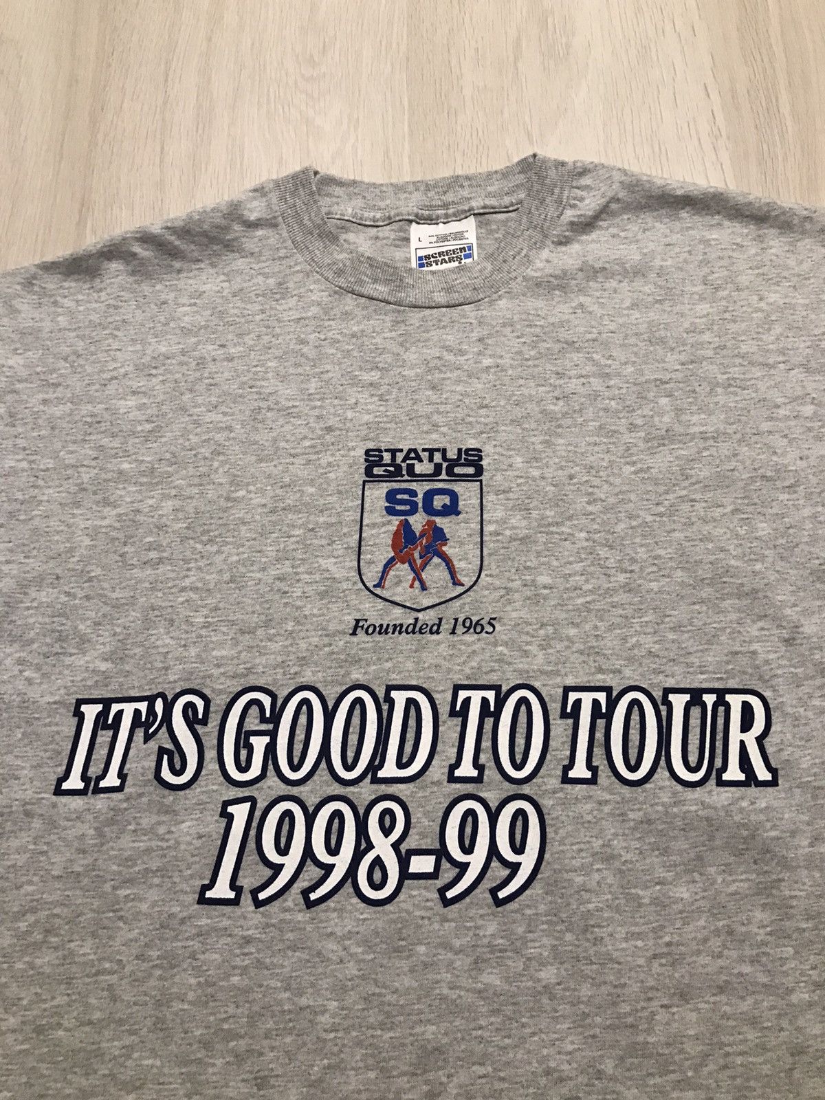 Band Tees Vintage t-shirt Status Quo World Tour 1998-99 Size US L / EU 52-54 / 3 - 2 Thumbnail
