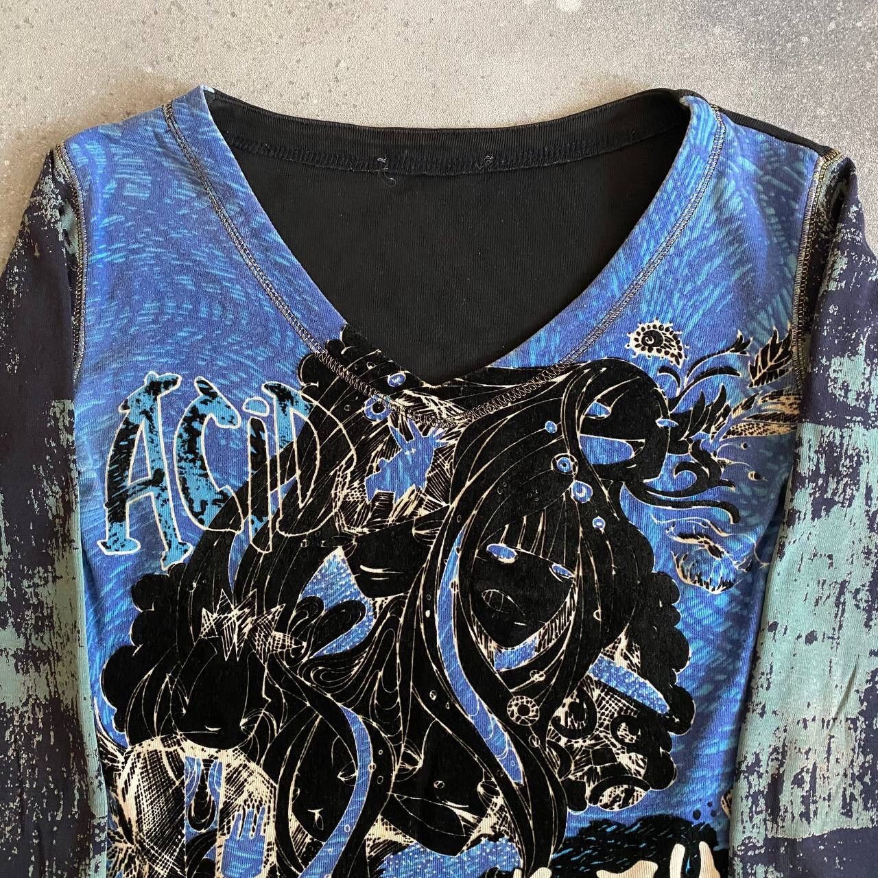 20471120 × Hysteric Glamour Crazy Japanese Vintage Long Sleeve Top (jpg gaultier style) Size M / US 6-8 / IT 42-44 - 3 Thumbnail