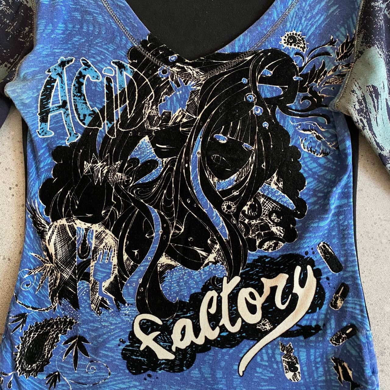 20471120 × Hysteric Glamour Crazy Japanese Vintage Long Sleeve Top (jpg gaultier style) Size M / US 6-8 / IT 42-44 - 4 Thumbnail