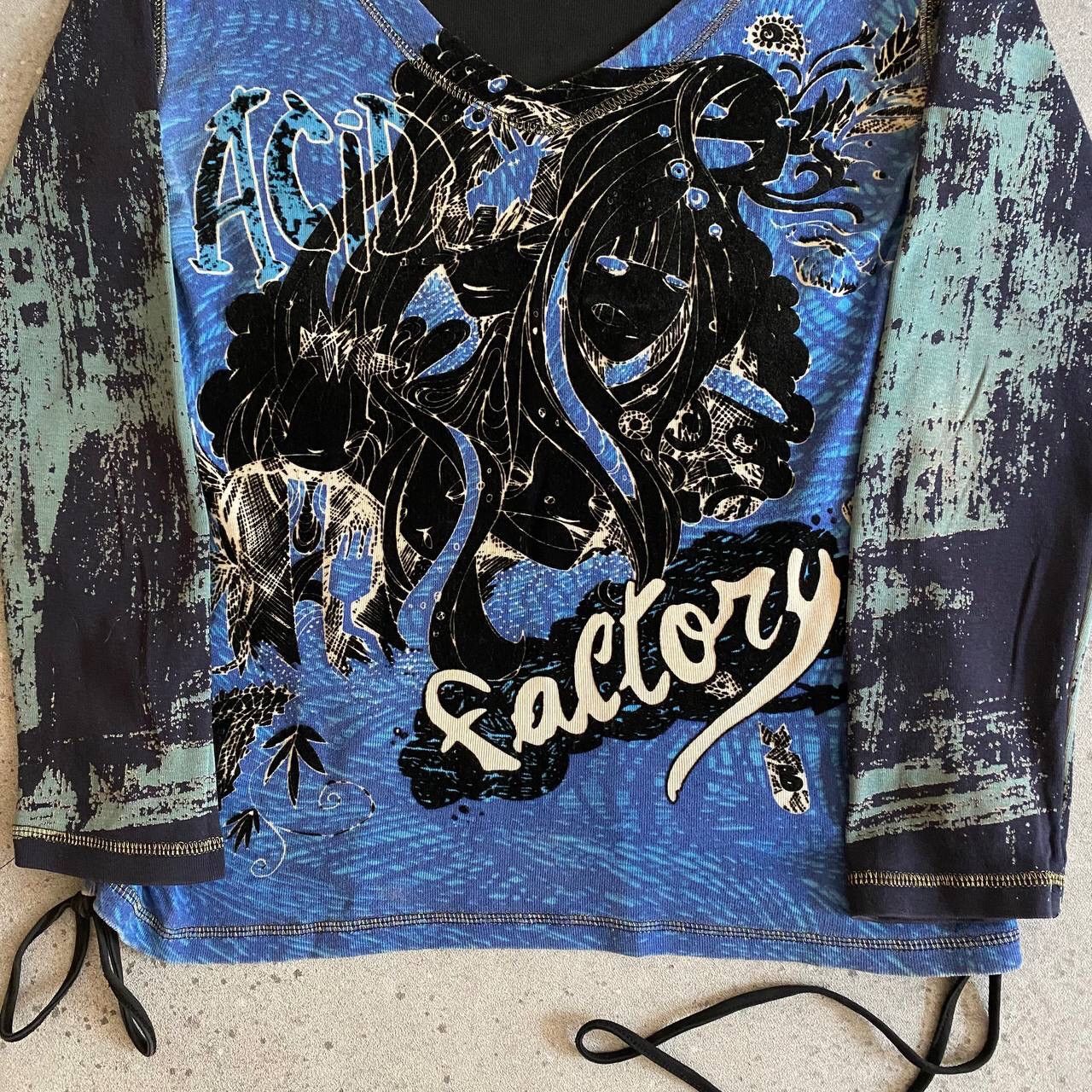 20471120 × Hysteric Glamour Crazy Japanese Vintage Long Sleeve Top (jpg gaultier style) Size M / US 6-8 / IT 42-44 - 5 Thumbnail