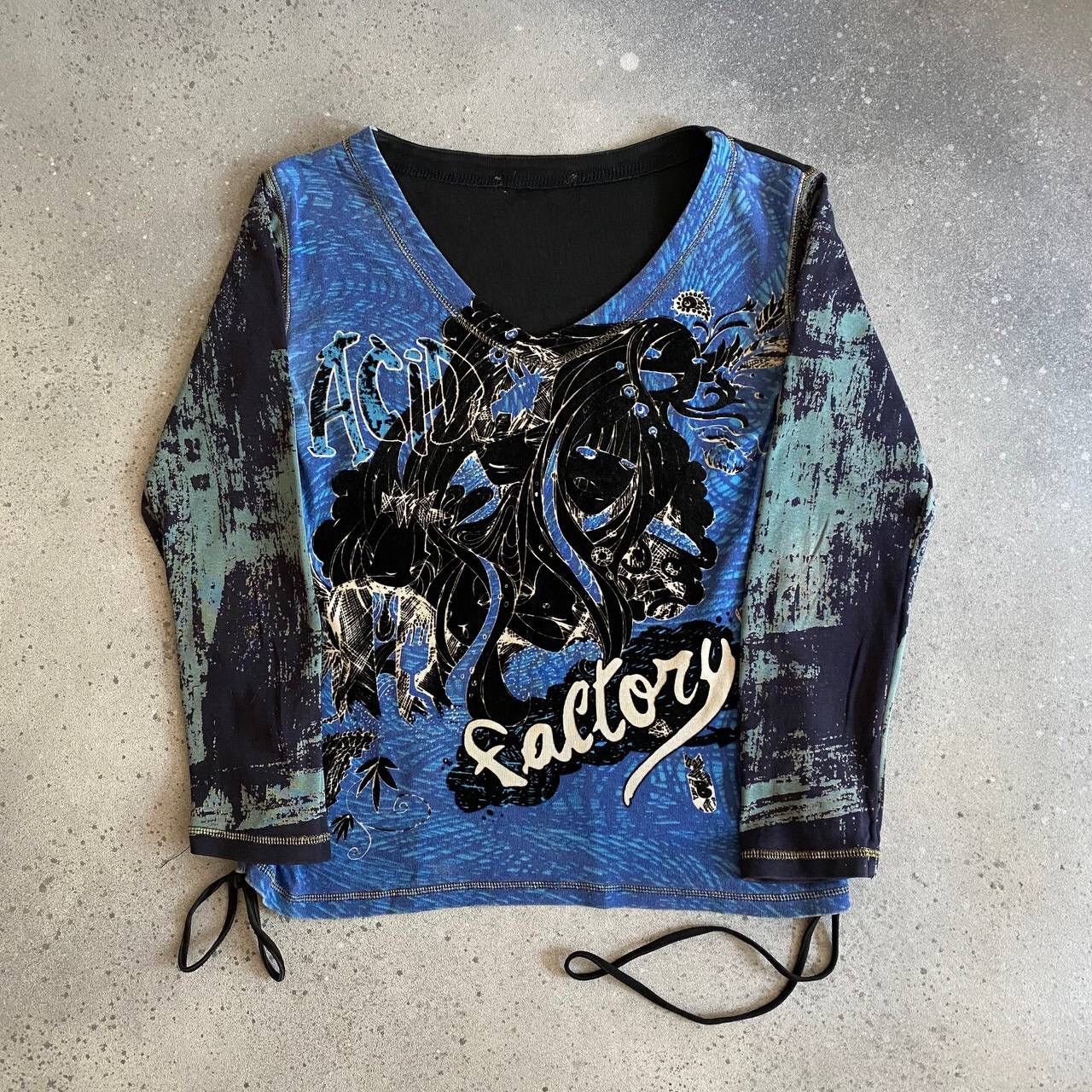 20471120 × Hysteric Glamour Crazy Japanese Vintage Long Sleeve Top (jpg gaultier style) Size M / US 6-8 / IT 42-44 - 2 Thumbnail