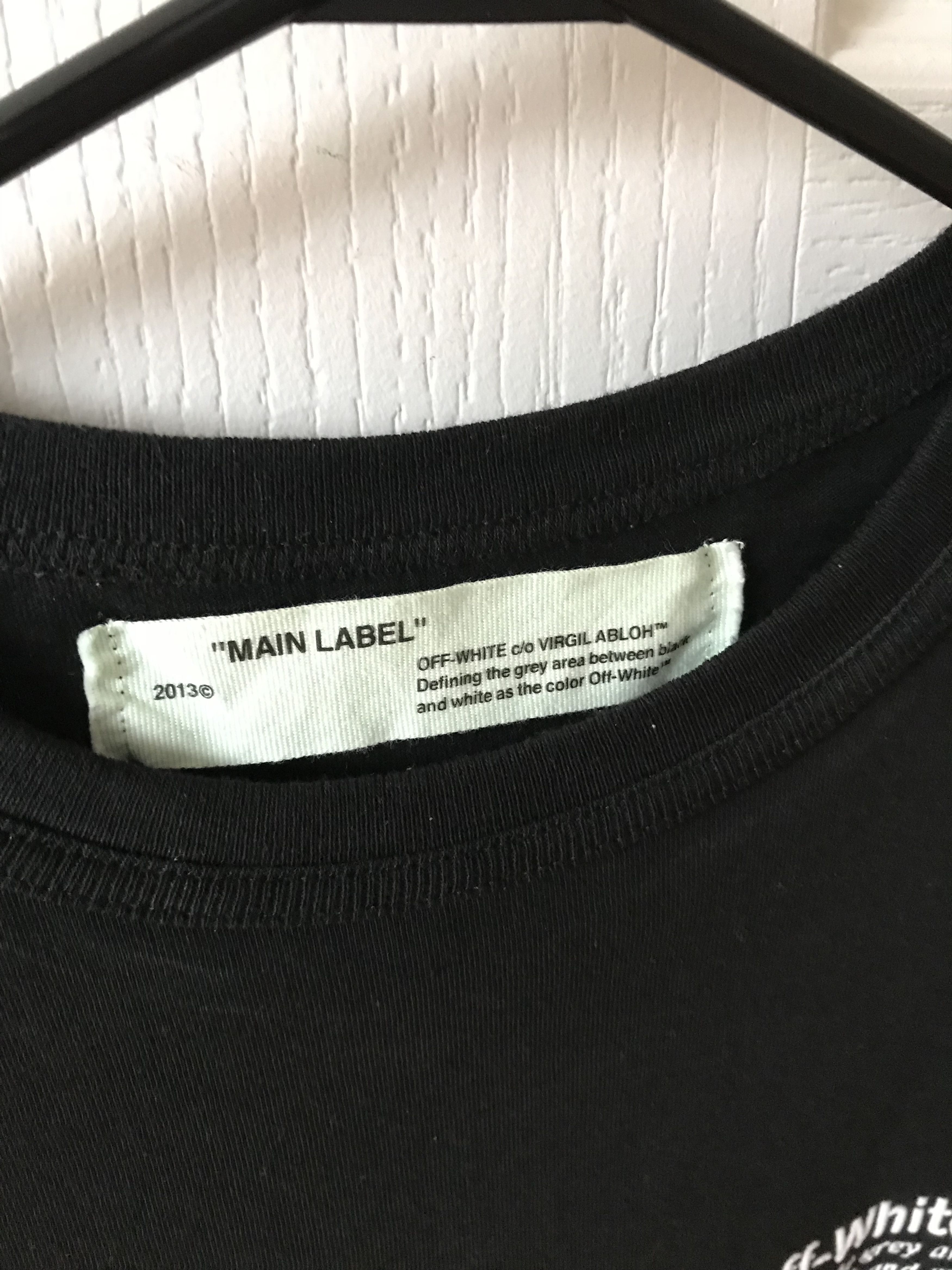 Off White Off White Main Label t shirt tee Grailed