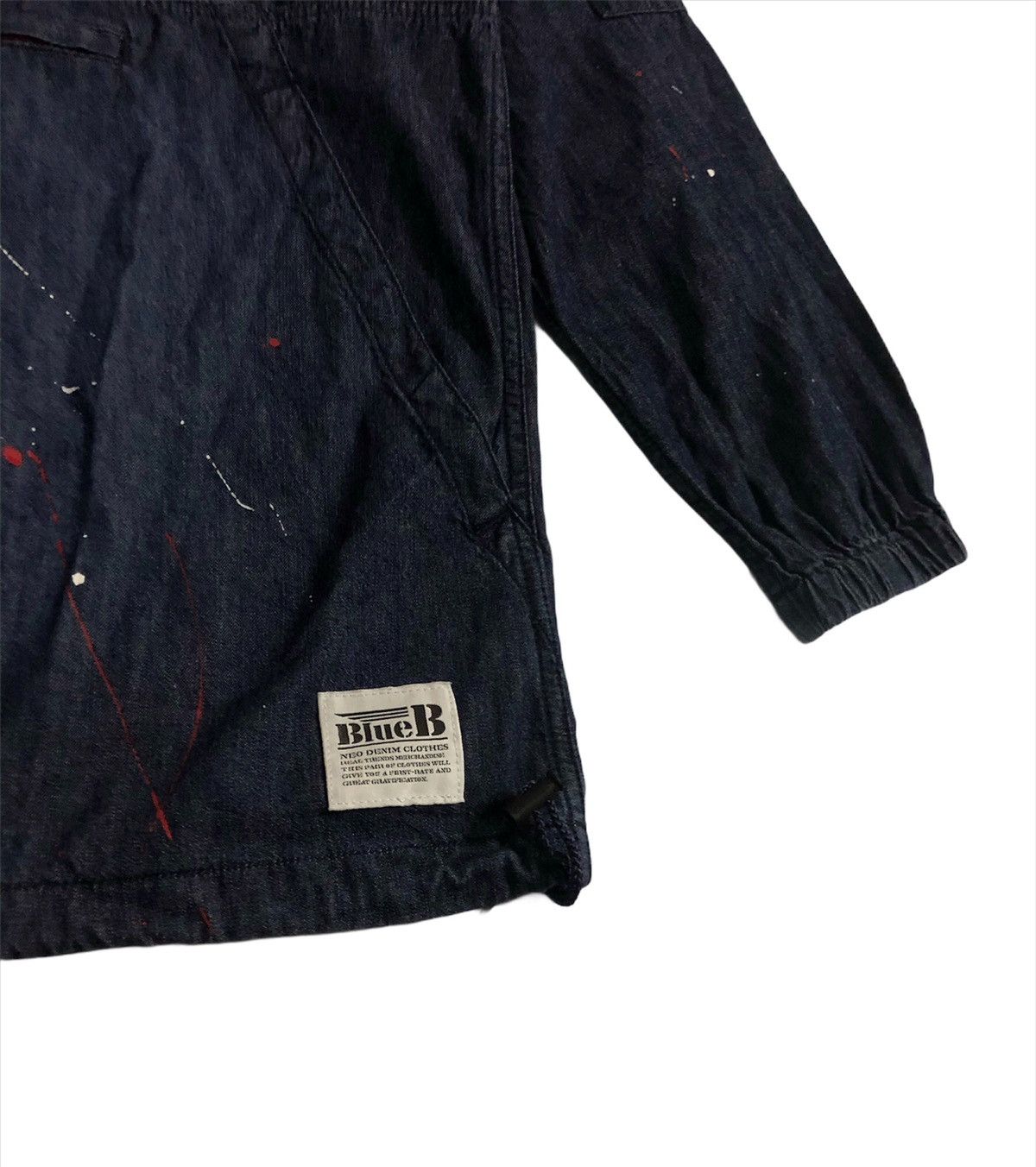 Japanese Brand × Vintage 🔥Blue B Soft Denim Hoodies Jacket Size US M / EU 48-50 / 2 - 7 Thumbnail