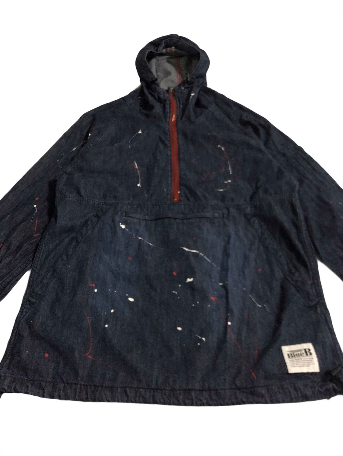 Japanese Brand × Vintage 🔥Blue B Soft Denim Hoodies Jacket Size US M / EU 48-50 / 2 - 4 Thumbnail