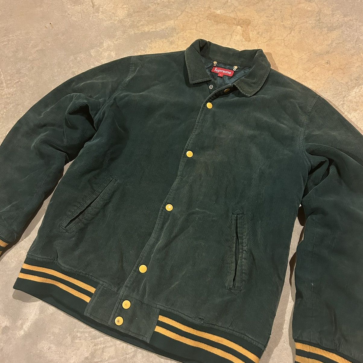 Supreme Supreme FW12 Sunfaded Corduroy Varsity Club Jacket Size US L / EU 52-54 / 3 - 2 Thumbnail