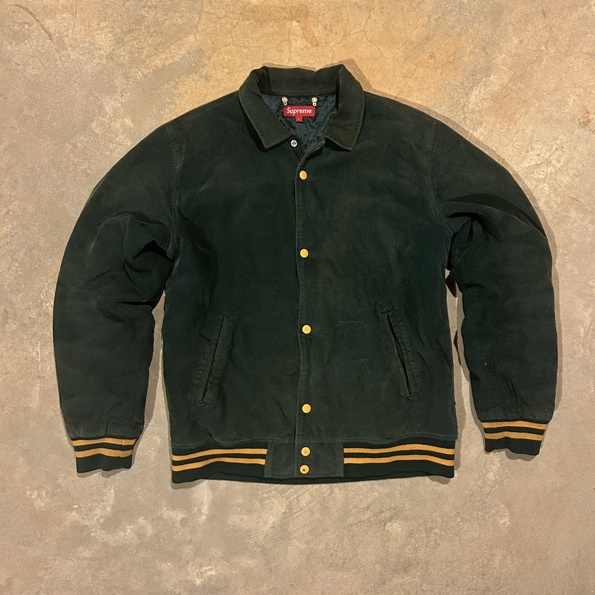 Supreme Supreme FW12 Sunfaded Corduroy Varsity Club Jacket | Grailed