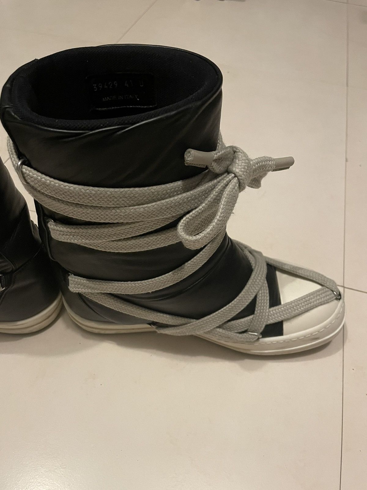 Rick Owens Jumbo Puffer Megalaced Sneaker Boot | Grailed