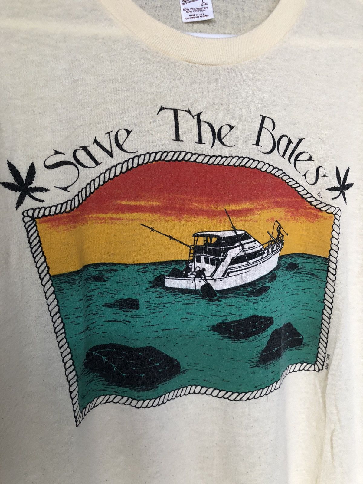 Band Tees × Vintage RARE 80’s Save The Bales Single Stitch Funny Graphic Tee Size US M / EU 48-50 / 2 - 1 Thumbnail