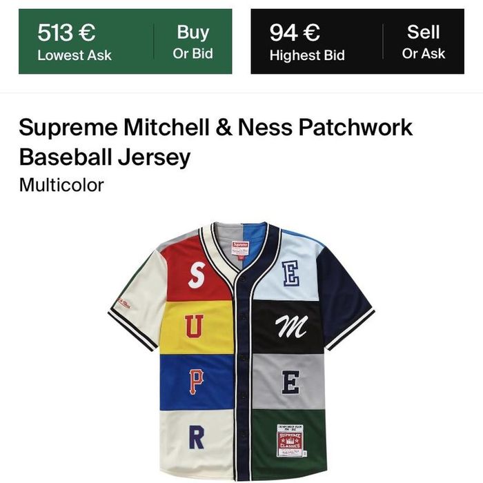 Supreme Supreme Mitchell & Ness Patchwork Baseball Jersey | Grailed