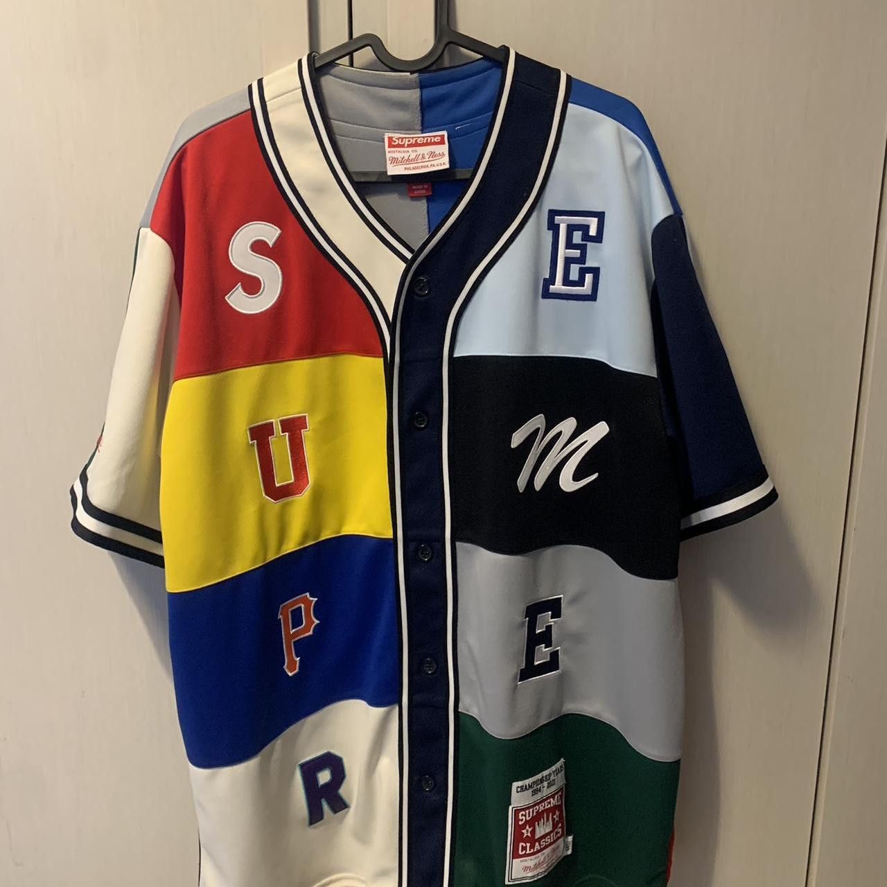 Supreme Supreme Mitchell & Ness Patchwork Baseball Jersey | Grailed