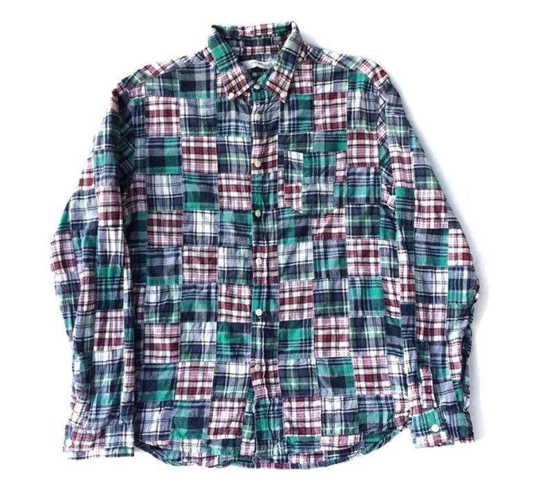Japanese Brand Global Work Patchwork Curt Cobain Style Shirt Button Up Size US M / EU 48-50 / 2 - 1 Thumbnail