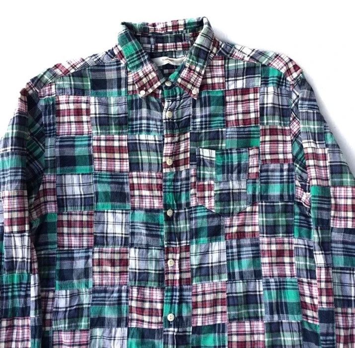 Japanese Brand Global Work Patchwork Curt Cobain Style Shirt Button Up Size US M / EU 48-50 / 2 - 2 Thumbnail