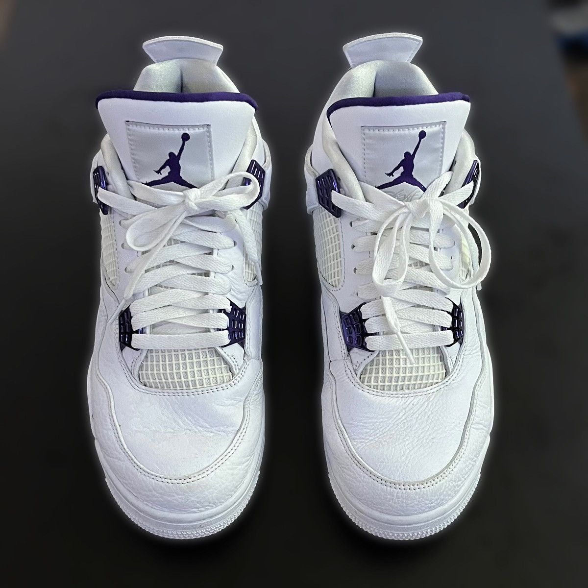 Jordan Brand × Nike Jordan 4 Retro Metallic Purple (Box Included) Size US 11 / EU 44 - 2 Thumbnail