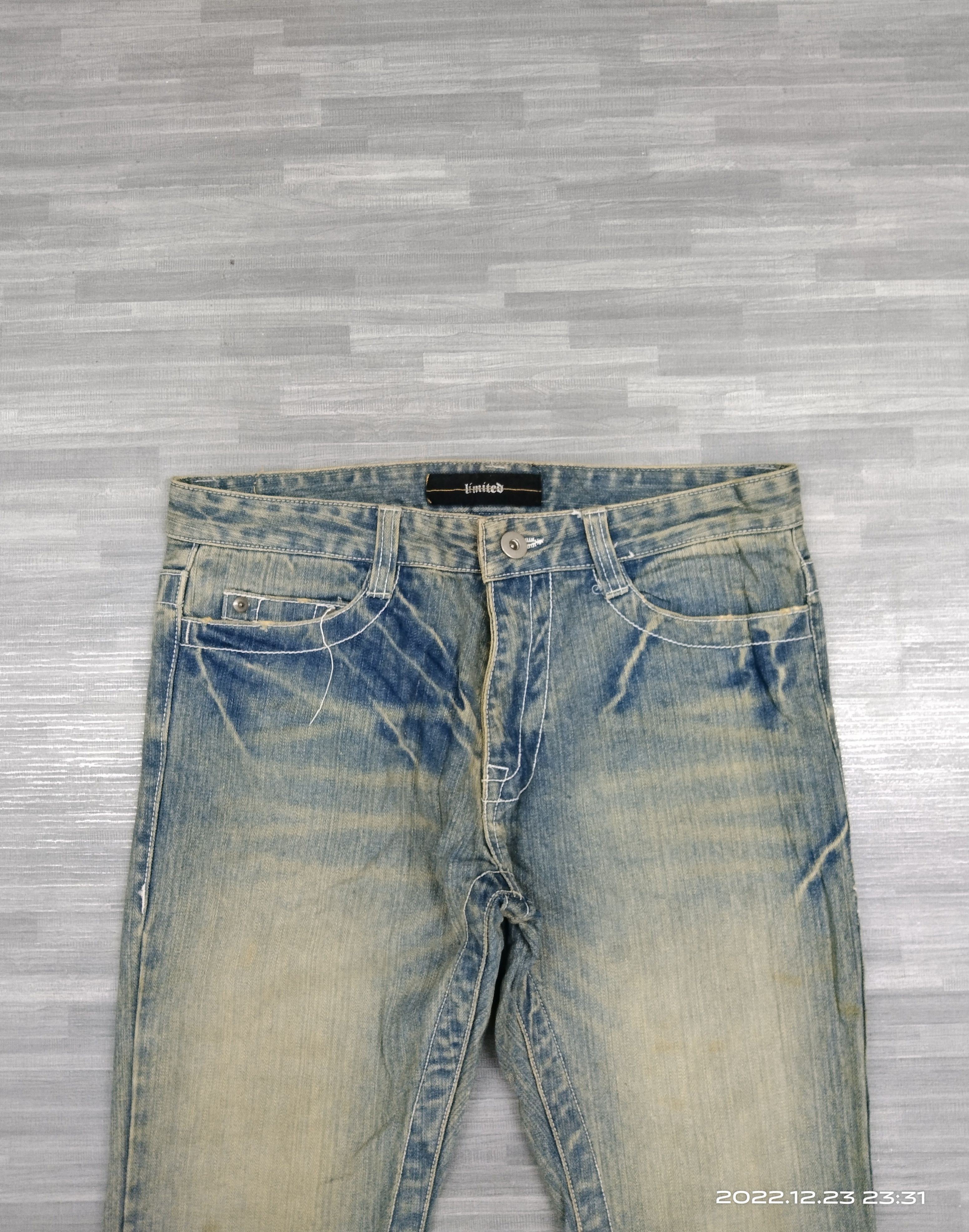 Japanese Brand FLARE🔥DISTRESSED RUSTY LOMA LIMITED DENIM PANTS Size US 31 - 4 Thumbnail