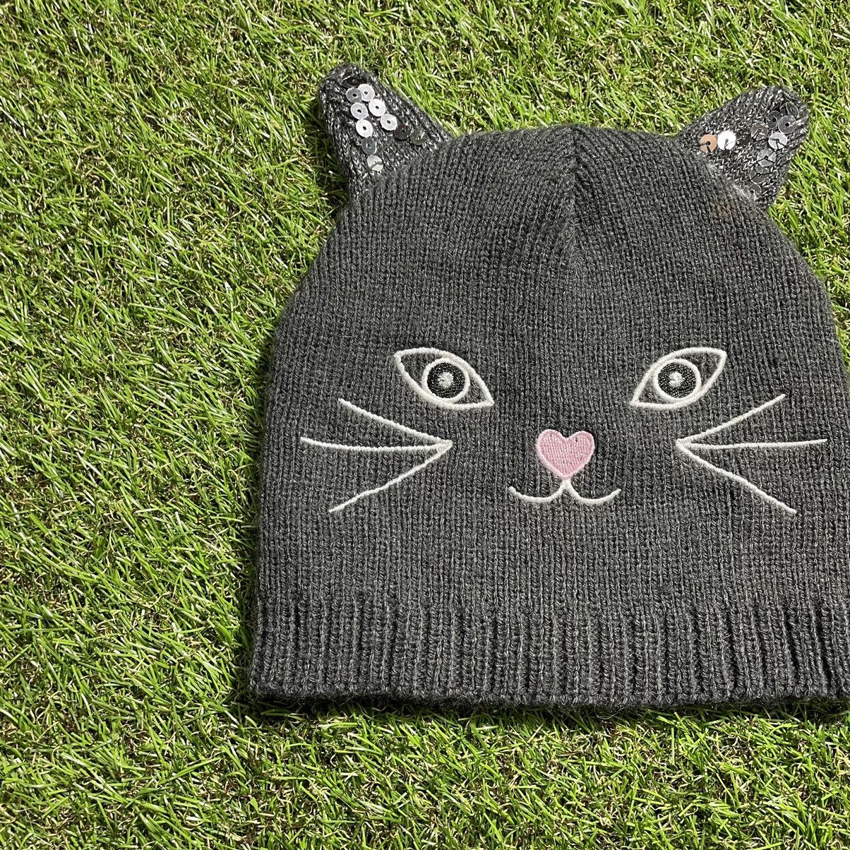 Vintage Vintage 90s Cat Beanie Black Mohair Knit Streetwear Faded OS Size ONE SIZE - 3 Thumbnail