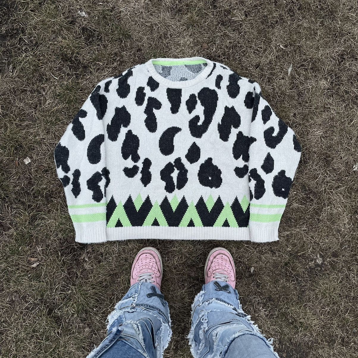 If Six Was Nine Vintage 90s Fuzzy Mohair Style Alt Sweater Furry Buymypiece Size L / US 10 / IT 46 - 1 Thumbnail